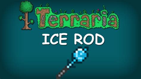 The Ice Rod is a Hardmode magic weapon that auto-fires blocks of ice. It has the unique ability to place a solid, temporary Ice Block at the location of the cursor, which lasts for 15 seconds before shattering. These Ice Blocks are translucent, slippery, and cast a dim, flickering light. . 