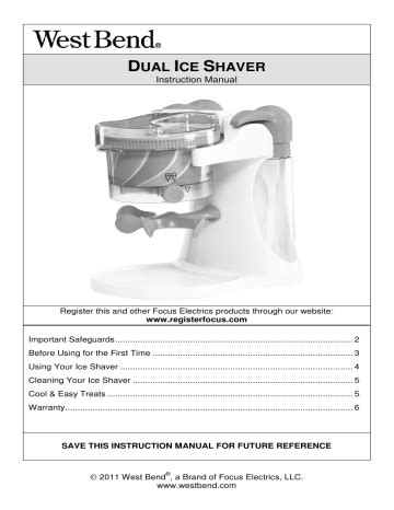Ice west bend manual ice shaver. - Stacey reeves greatest pricing guide ever.