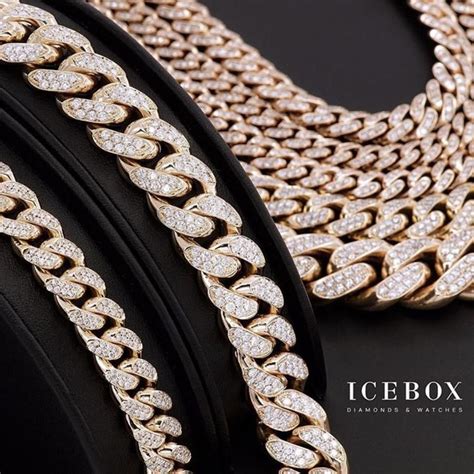 Icebox diamonds. 22MM Miami Cuban Diamond Bracelet 14k Solid Gold 22.00ctw. $45,000 $31,500. In Stock. Male 13mm. 