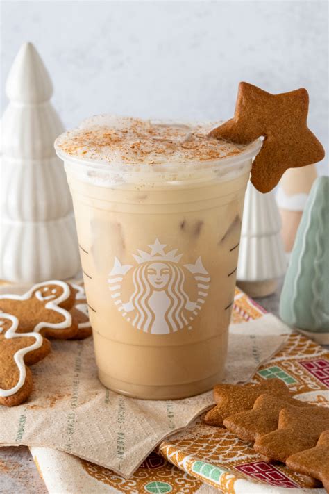Iced gingerbread oat milk chai. The Iced Gingerbread Oatmilk Chai combines creamy oat milk and black tea infused with cinnamon and chai spices, and it's sprinkled with a pumpkin spice topping. 
