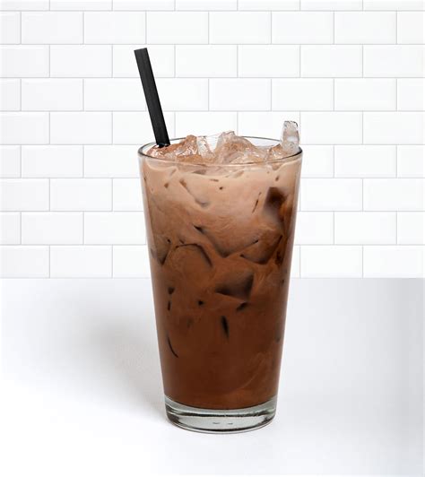 Iced mocha. Combine the coffee, milk, chocolate syrup and simple syrup. Stir, shake or blend until smooth. Divide ice among two glasses, pour the coffee over ice. Garnish with whipped cream and additional chocolate syrup if desired. 