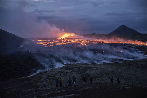 Iceland warns tourists to stay away from volcano erupting with lava and noxious gases