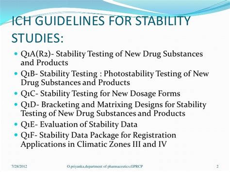Ich guidelines for stability testing of finished products.  Introduction Th...