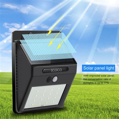 Icoco Intelligent Safety Led Light Control Solar Pir Motion Sensor