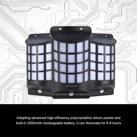 Icoco Intelligent Safety Led Solar Sensor Light Motion Sensor Wall Lamp