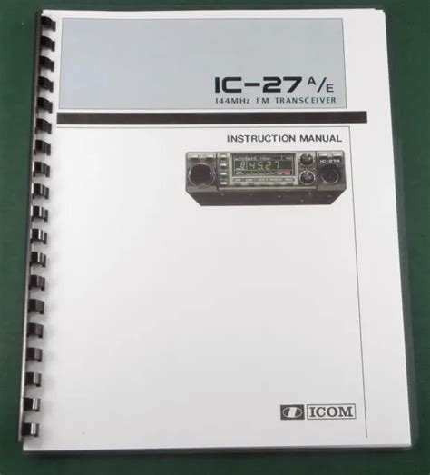 Icom ic 27a manual de servicio. - Manuel de solutions de chimie oxtoby.