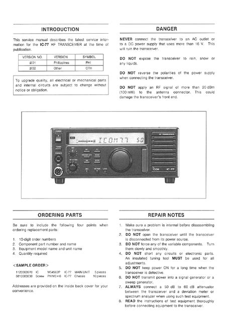 Icom ic 77 service repair manual. - Building the greenland kayak a manual for its contruction and use.
