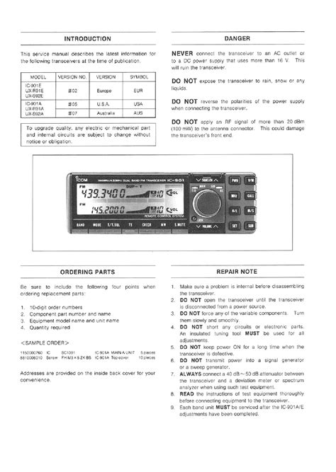 Icom ic 901a ic 901e service repair manual. - Liebherr dieselmotoren d9306 d9308 d9406 d9408 service reparaturanleitung.
