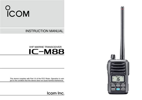 Icom ic m88 service repair manual download. - Manual for microscan blue point eesc717.