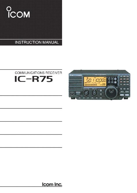 Icom ic r75 service repair manual. - Los procesos de creación léxica en el idioma aymara.