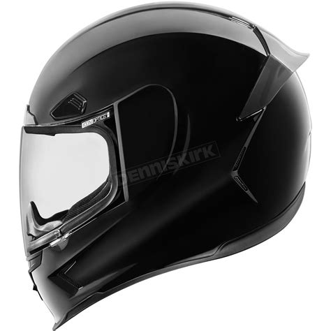 Icon Black Airframe Pro Gloss Helmet - Dennis Kirk