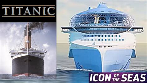 Icon of the seas vs titanic. Compared to the Titanic, which was the world's biggest ship at the time of its launch and measured 882 feet in length, the Icon of the Seas is approximately 35% longer with a length of 1,198 feet ... 