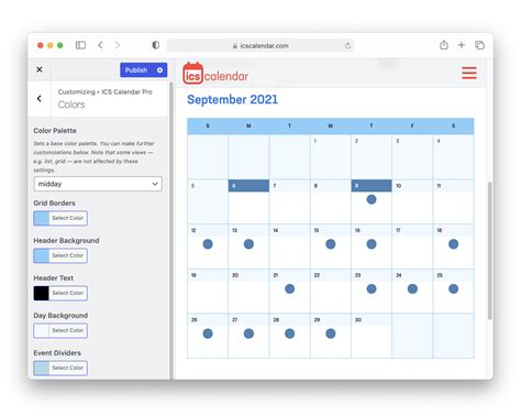 The Text tab lets you customize the font, text scaling, and optionally turn off the default hyphenation of words in the calendar grid. By default the plugin will use your theme’s own fonts. Options to override include the standard “web safe” fonts, along with a selection of additional choices from Google Fonts. The ICS Calendar Pro ....