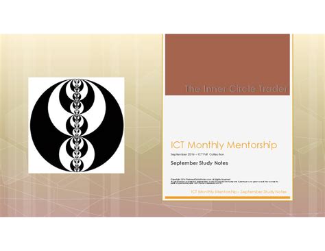 Ict 2016 mentorship notes.  September Study Notes Copyright 2016 TheInnerCi...
