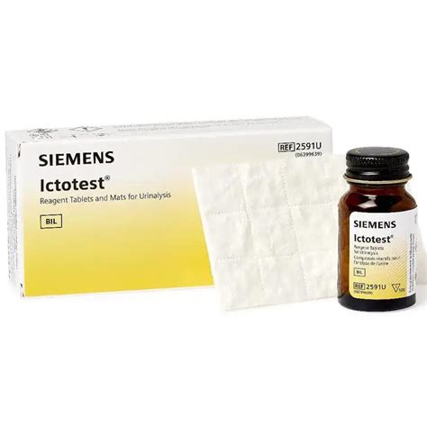 Ictotest Bilirubin Reagent Tablets for Urinalysis, 100/box