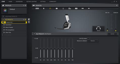 Icue equalizer settings.  I primarily CORSAIR iCUE has built-in audio EQ preset...