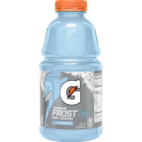 Icy charge gatorade. Shop for Gatorade Blue Frost Icy Charge Thirst Quencher Electrolyte Enhanced Sports Drink (32 fl oz) at Kroger. ... Gatorade Thirst Quencher replenishes better than water, which is why it's trusted by some of the world's best athletes. Contains critical electrolytes to help replace what's lost in sweat; 