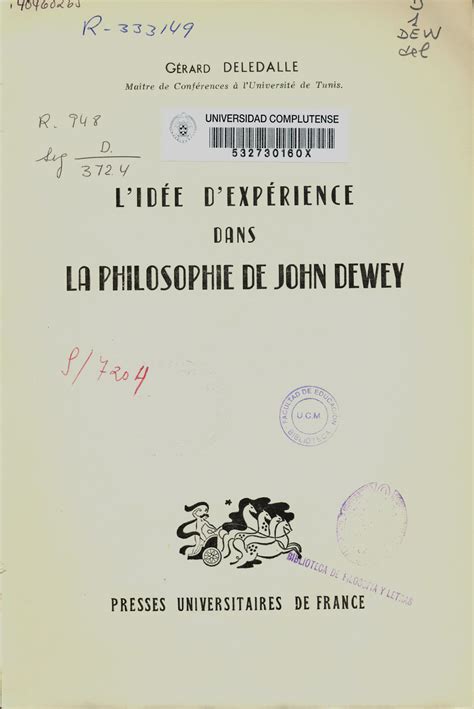 Idée d'expérience dans la philosophie de john dewey. - Das komplette handbuch zum selbstmord english.