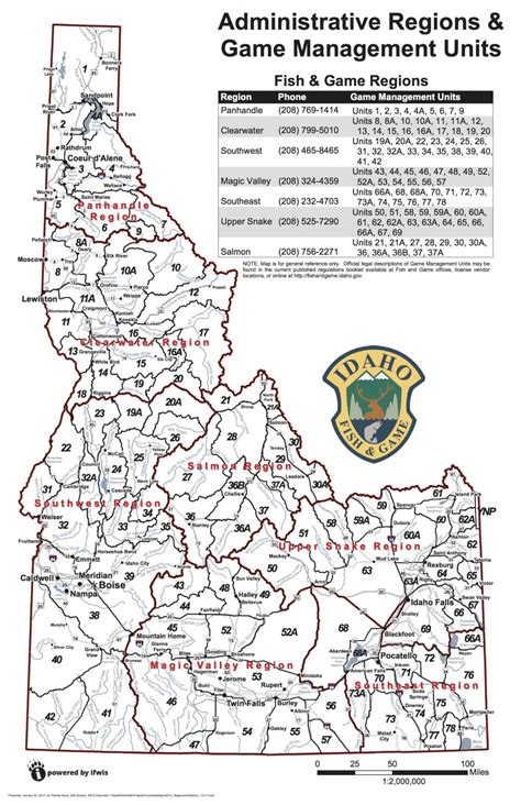Idaho Hunting Unit Map United States Map