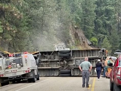 Idaho bus filled with teen campers crashes on winding highway, injuring 11