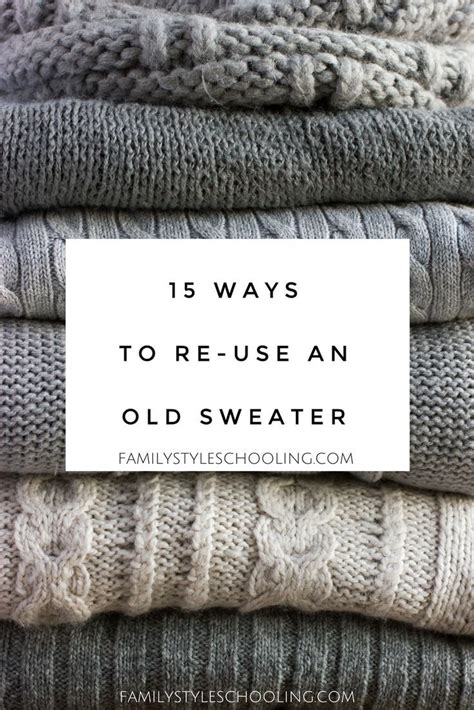 Ideas how to recycle your old wool sweater - Pinterest