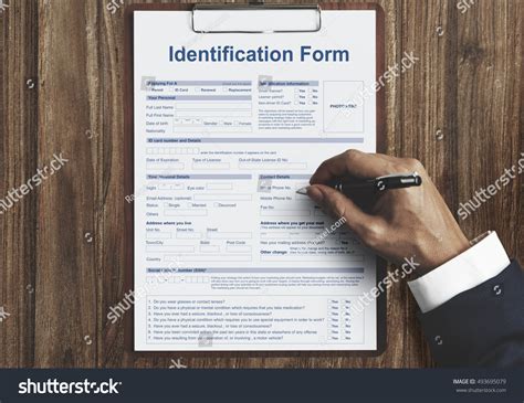 Identification Form Name Individuality Personality Concept Stock Photo