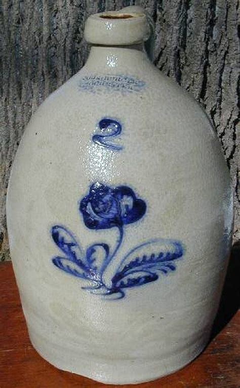 Impressed mark with cobalt accent. Ovoid form with two applied handles. Minor flakes and hairline. 12''h. Sold at Garth's Auctions May 21... [more like this] OHIO STONEWARE CROCK. Solomon Purdy. Portage/Summit County 2nd quarter-19th century. Ovoid crock with lug handles and impressed mark accentuated with cobalt. 11 1/2''h.. 
