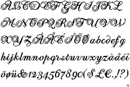 Identifont PF Pixel Script