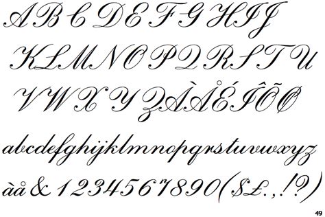 Identifont Sackers English Script