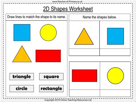 Identify 2D Shapes Worksheet Worksheets Library