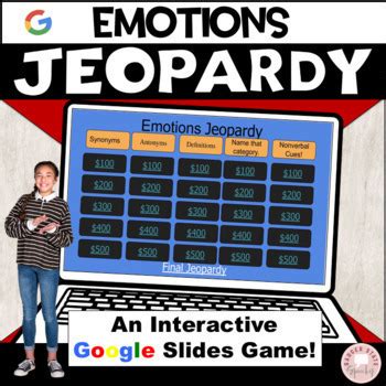 Identify Emotions Jeopardy Interactive Google Apps Game Speech and