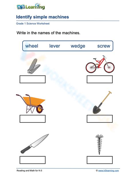Identify Simple Machines 2 Worksheet