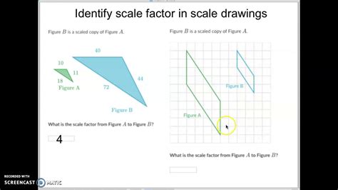 Identify scale factor in scale drawings YouTube