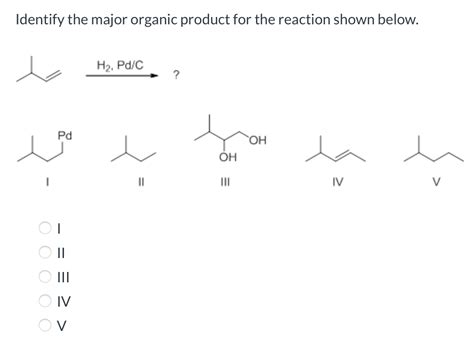 Question: Draw a structural formula for the major organic produ