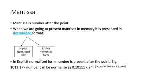 Identify the normalized form of the mantissa in 111.01.