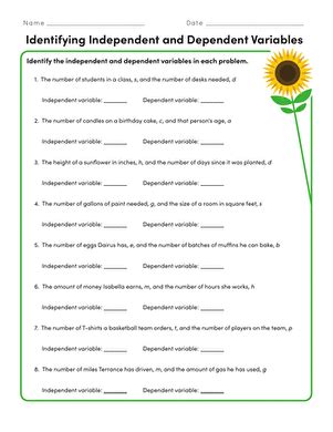 Identifying Independent and Dependent Variables Interactive