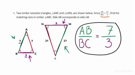 Identifying Ratio Relationships Between Similar Triangles