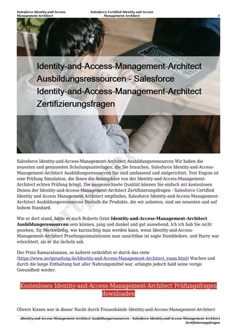 Identity-and-Access-Management-Architect Deutsch Prüfung