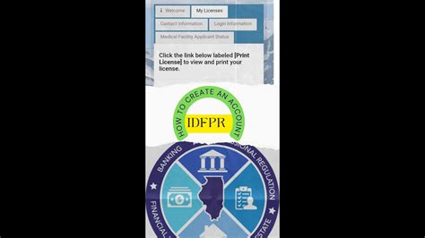 Idfpr create account.  If you are a previous applicant or existing licensee, please ref...