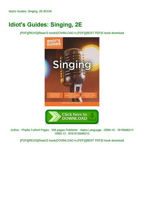 Idiot s guides singing 2e paperback. - Minor illness and beyond a handbook for nurses in general practice.