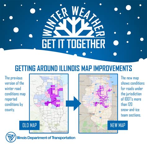 The Illinois Department of Transportation's Getting Around Illinois website offers a look at current winter conditions across the state. Using a map, the site tracks which roadways are clear and .... 