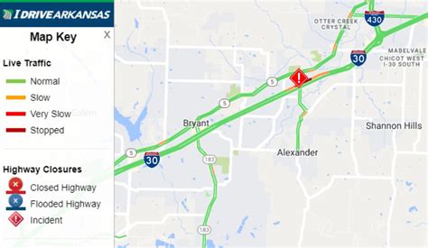 The Arkansas Department of Transportation's IDrive Arkansas tool reported Interstate 540 from the Oklahoma line to the Arkansas River in Fort Smith, U.S. 71 from Interstate 540 to the Scott County ....