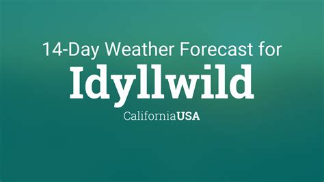 Idyllwild Weather Forecasts. Weather Underground provides local & long-range weather forecasts, weatherreports, maps & tropical weather conditions for the Idyllwild area. ... Idyllwild, CA 10-Day ...