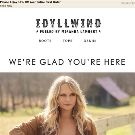 Idyllwind coupon code. Dresses – Idyllwind Fueled by Miranda Lambert. 76 products. Wilsonia Tie Front Western Embroidered Dress. $64.95. Wisteria Tie Front Maxi Dress. $69.95. Barbie Lace Fringe Mini Dress. $59.95. Wyn Maxi Lace Slip Dress. 