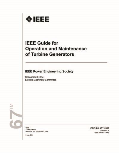 Ieee guide for operation and maintenance of turbine generators ieee. - Intergraph smart plant 3d training manual.
