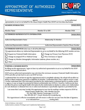 Iehp Authorized Form Fill Out and Sign Printable PDF Template signNow