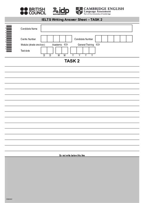 Ielts answer sheet writing task 2. Download official IELTS writing task 1 and task 2 ans...
