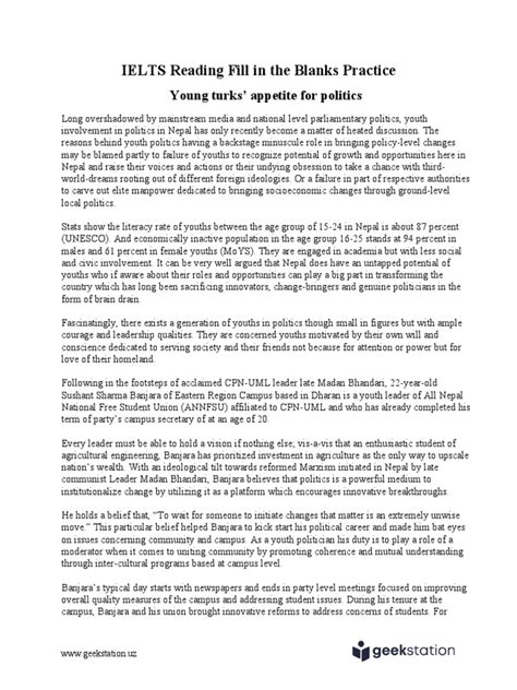 Ielts reading fill in the blanks practice. .  <a href=http://orientati...