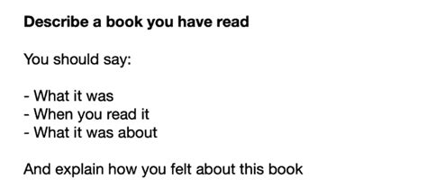 Ielts speaking topics part 2.  C&Aacute;C ĐỀ IELTS SPEAKING PART 1 RA NHI...