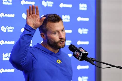 If Sean McVay’s first child arrives on a Sunday this month, the Rams will have to play without him